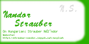 nandor strauber business card